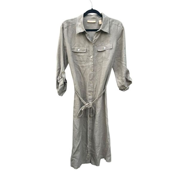 Kate Hill size 10 linen dress minimalist boho natural fibers summer breathable - Picture 1 of 6